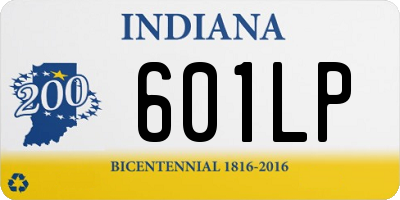 IN license plate 601LP