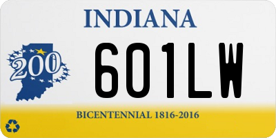 IN license plate 601LW