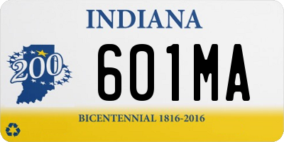 IN license plate 601MA