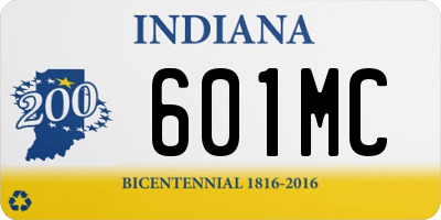 IN license plate 601MC