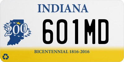 IN license plate 601MD