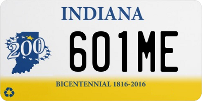 IN license plate 601ME