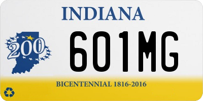 IN license plate 601MG