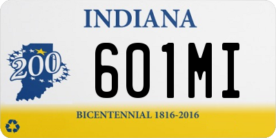 IN license plate 601MI