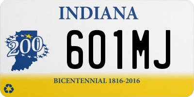 IN license plate 601MJ