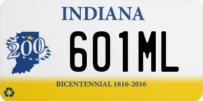IN license plate 601ML