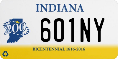 IN license plate 601NY