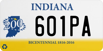 IN license plate 601PA