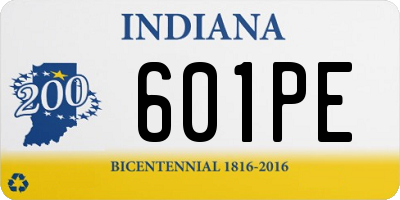 IN license plate 601PE