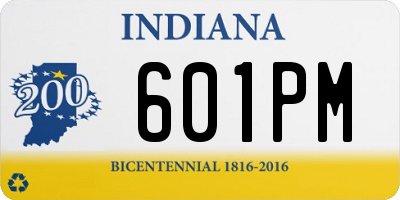 IN license plate 601PM