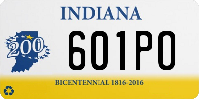 IN license plate 601PO