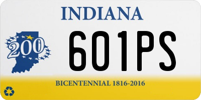 IN license plate 601PS