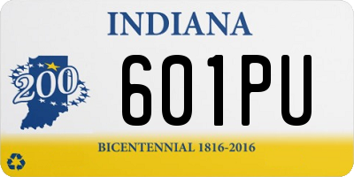 IN license plate 601PU