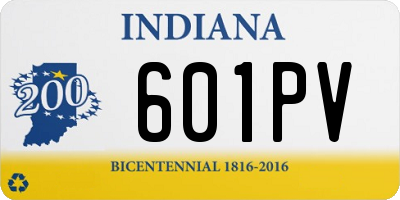 IN license plate 601PV