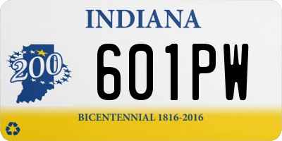 IN license plate 601PW