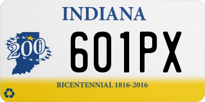 IN license plate 601PX