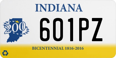 IN license plate 601PZ