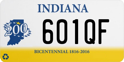 IN license plate 601QF