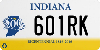 IN license plate 601RK