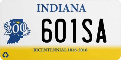 IN license plate 601SA