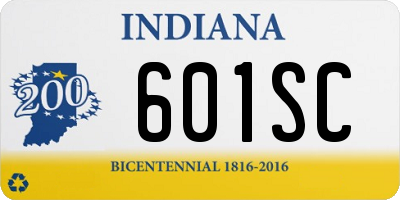 IN license plate 601SC