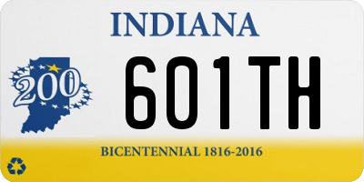 IN license plate 601TH