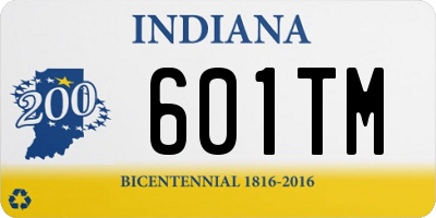 IN license plate 601TM