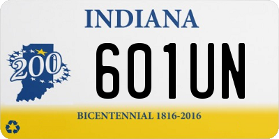 IN license plate 601UN