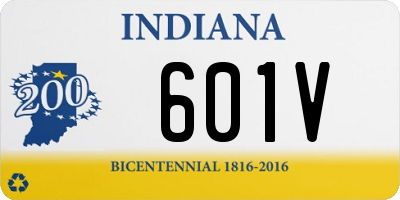 IN license plate 601V