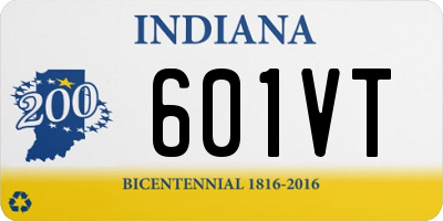 IN license plate 601VT