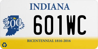 IN license plate 601WC