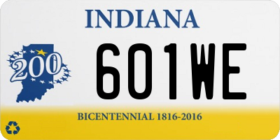 IN license plate 601WE