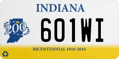 IN license plate 601WI