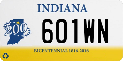 IN license plate 601WN