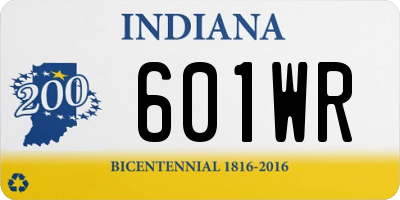 IN license plate 601WR