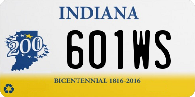 IN license plate 601WS