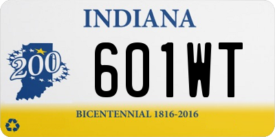 IN license plate 601WT