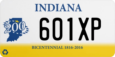 IN license plate 601XP