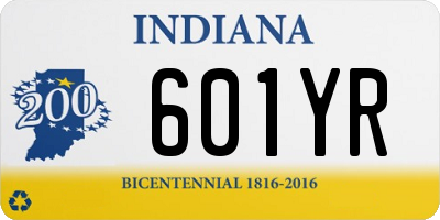 IN license plate 601YR