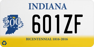 IN license plate 601ZF