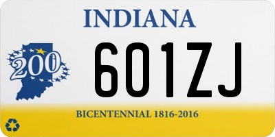 IN license plate 601ZJ