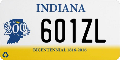 IN license plate 601ZL