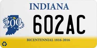 IN license plate 602AC