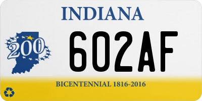 IN license plate 602AF