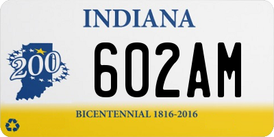 IN license plate 602AM