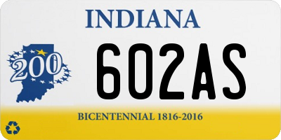 IN license plate 602AS