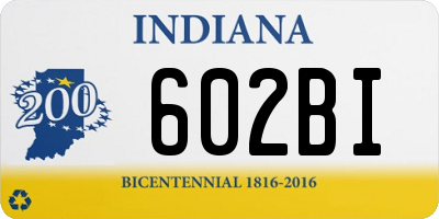 IN license plate 602BI