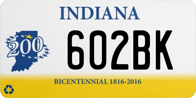 IN license plate 602BK