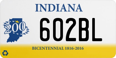 IN license plate 602BL