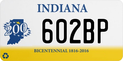 IN license plate 602BP